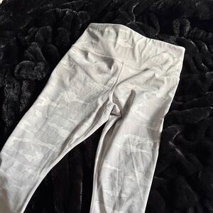 Athleta Light Gray Camouflage Leggings
